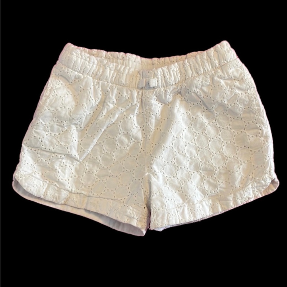 Cat&Jack white shorts with white thread pattern